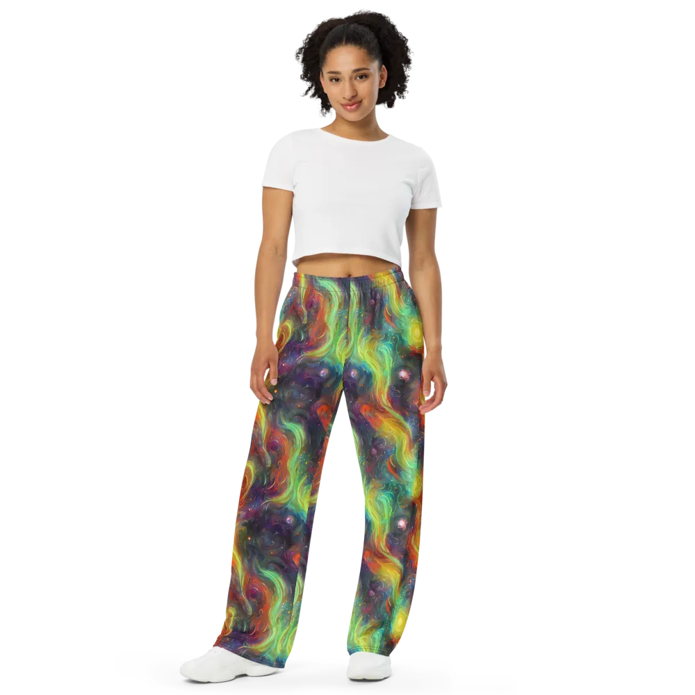 Dreamfire Spiral on Wide-Leg Pants — Front