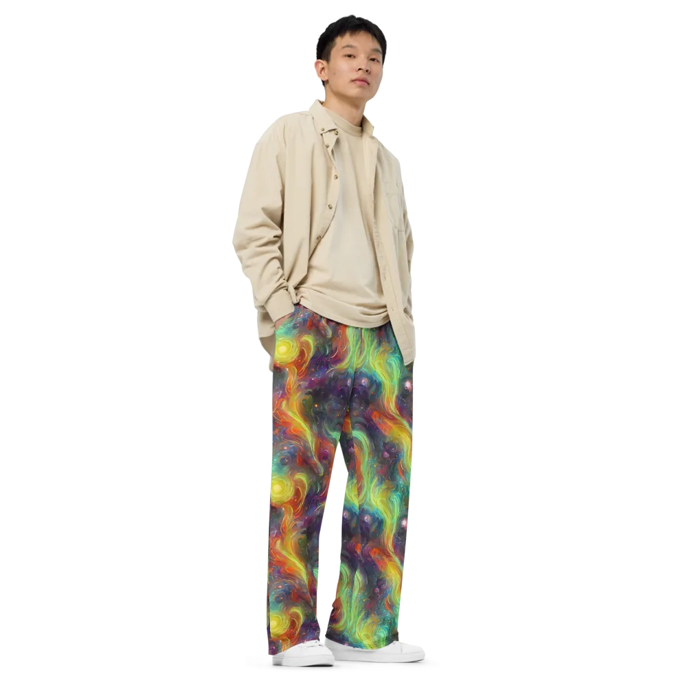 Dreamfire Spiral on Wide-Leg Pants — Right Front