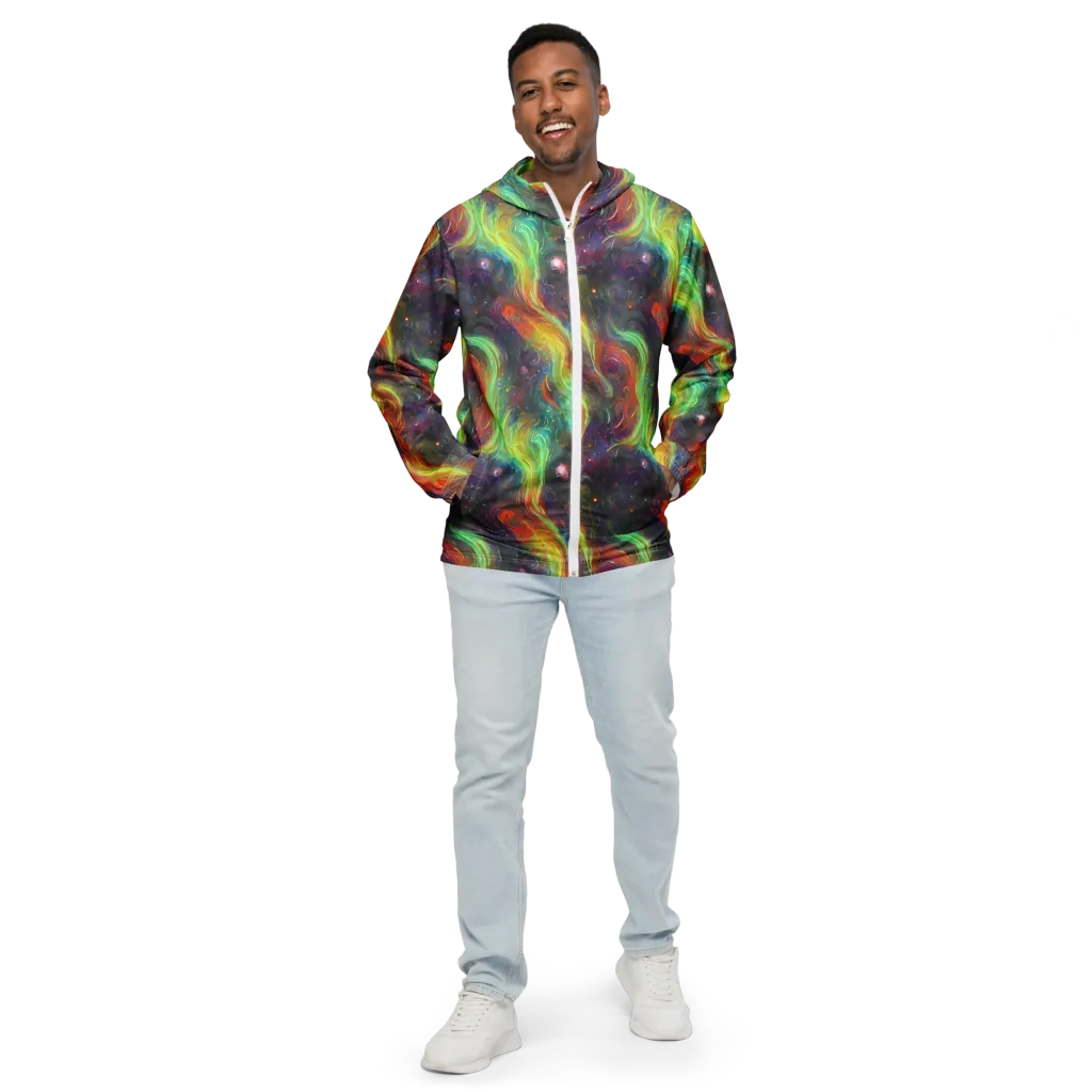 Dreamfire Spiral on Men's Windbreaker — Front