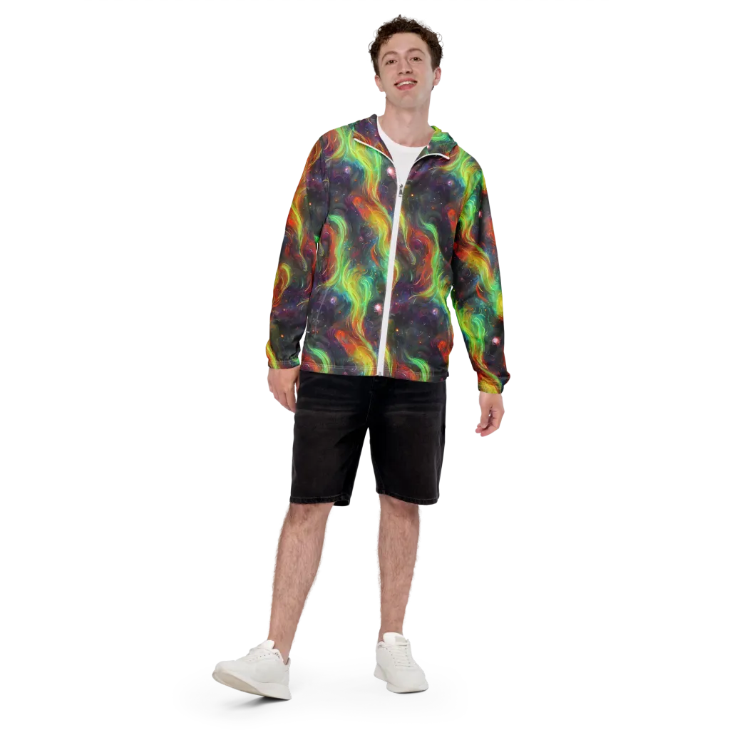 Dreamfire Spiral on Men's Windbreaker — Front