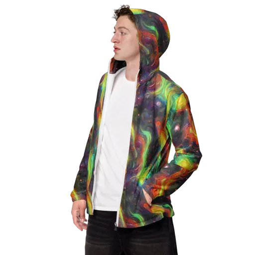 Dreamfire Spiral on a Men's Windbreaker