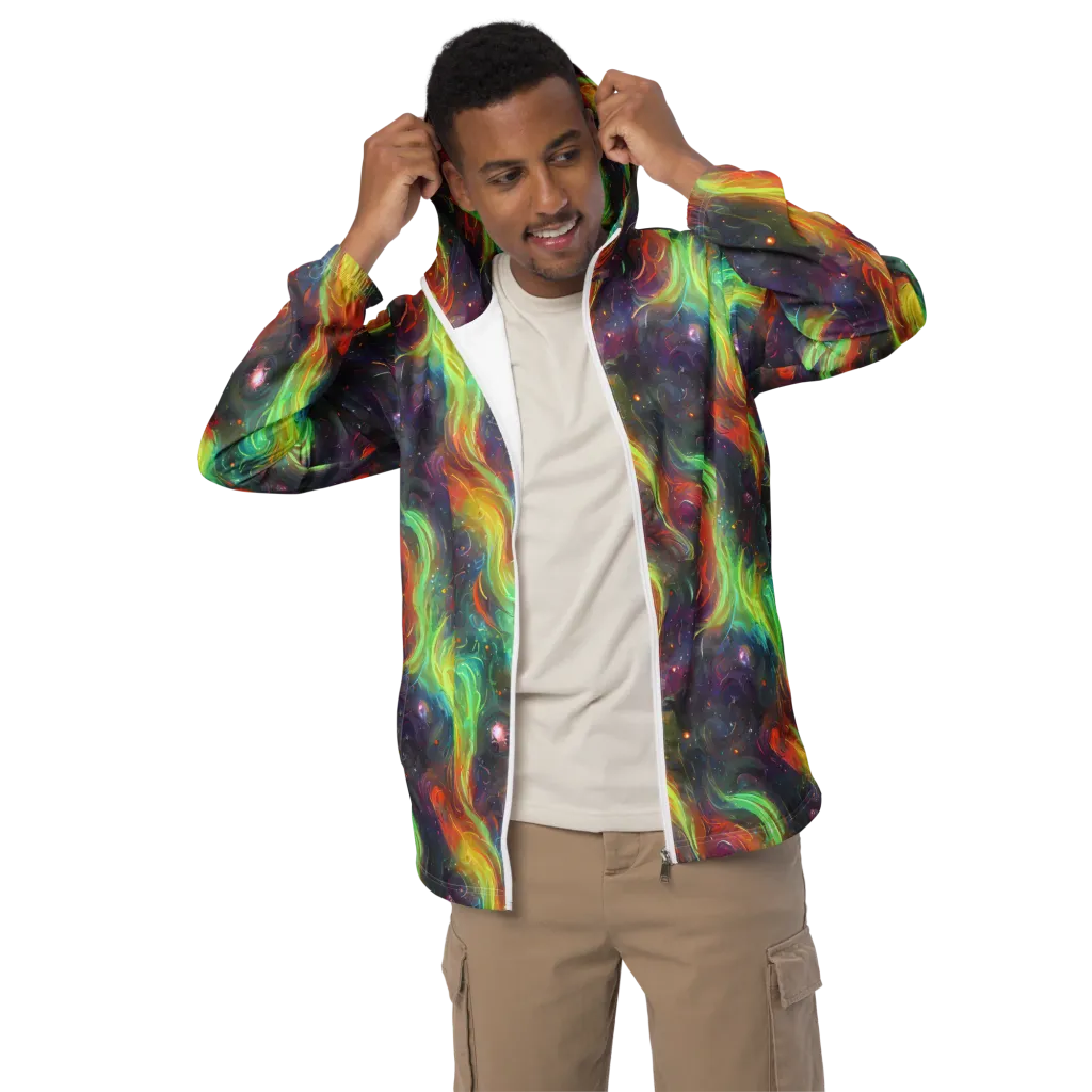 Dreamfire Spiral on Men's Windbreaker — Front