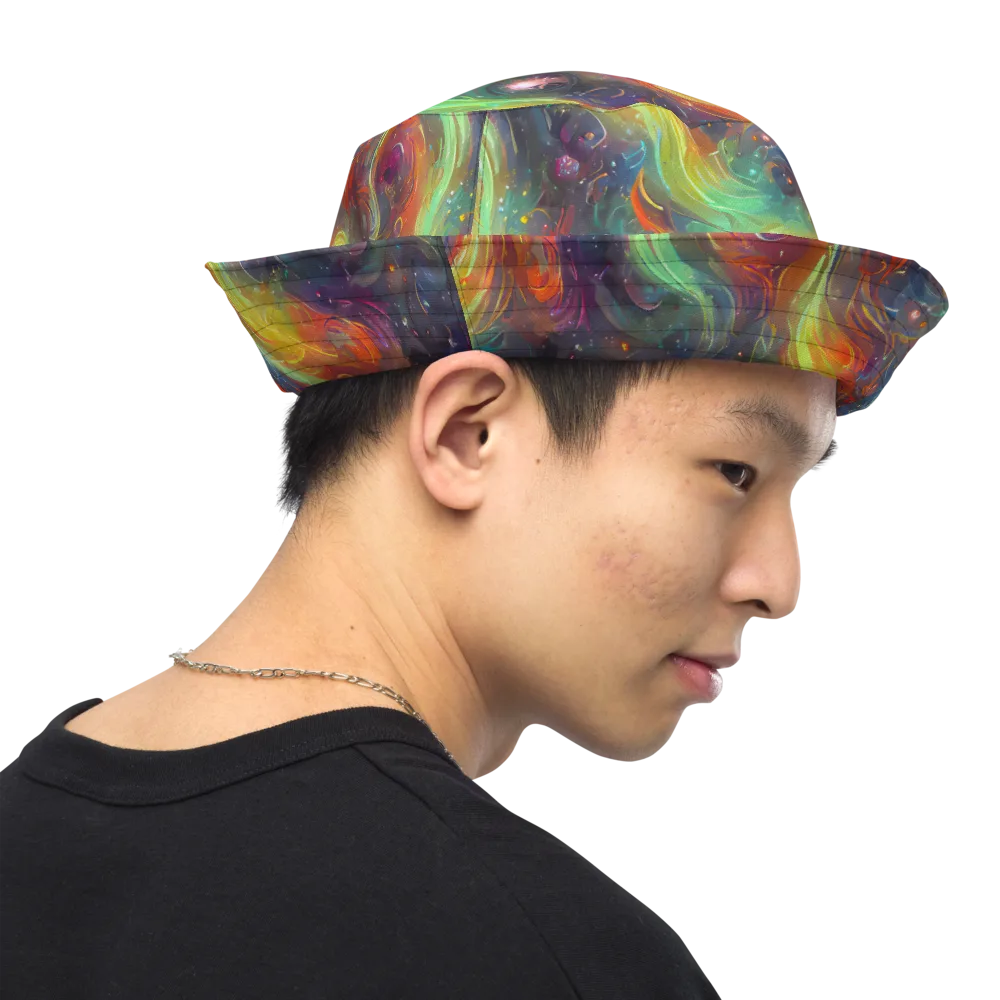 Dreamfire Spiral on Reversible Bucket Hat — Right Outside