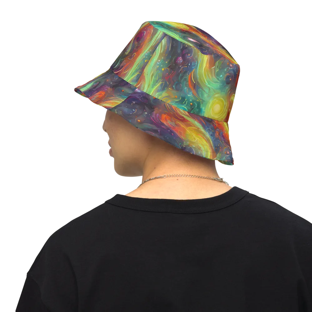 Dreamfire Spiral on Reversible Bucket Hat — Back Inside
