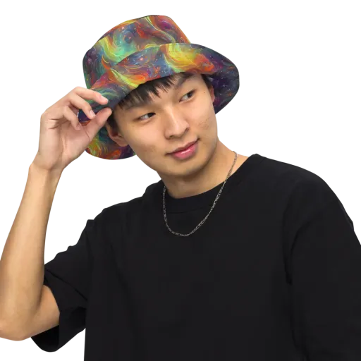 Dreamfire Spiral on a Reversible Bucket Hat