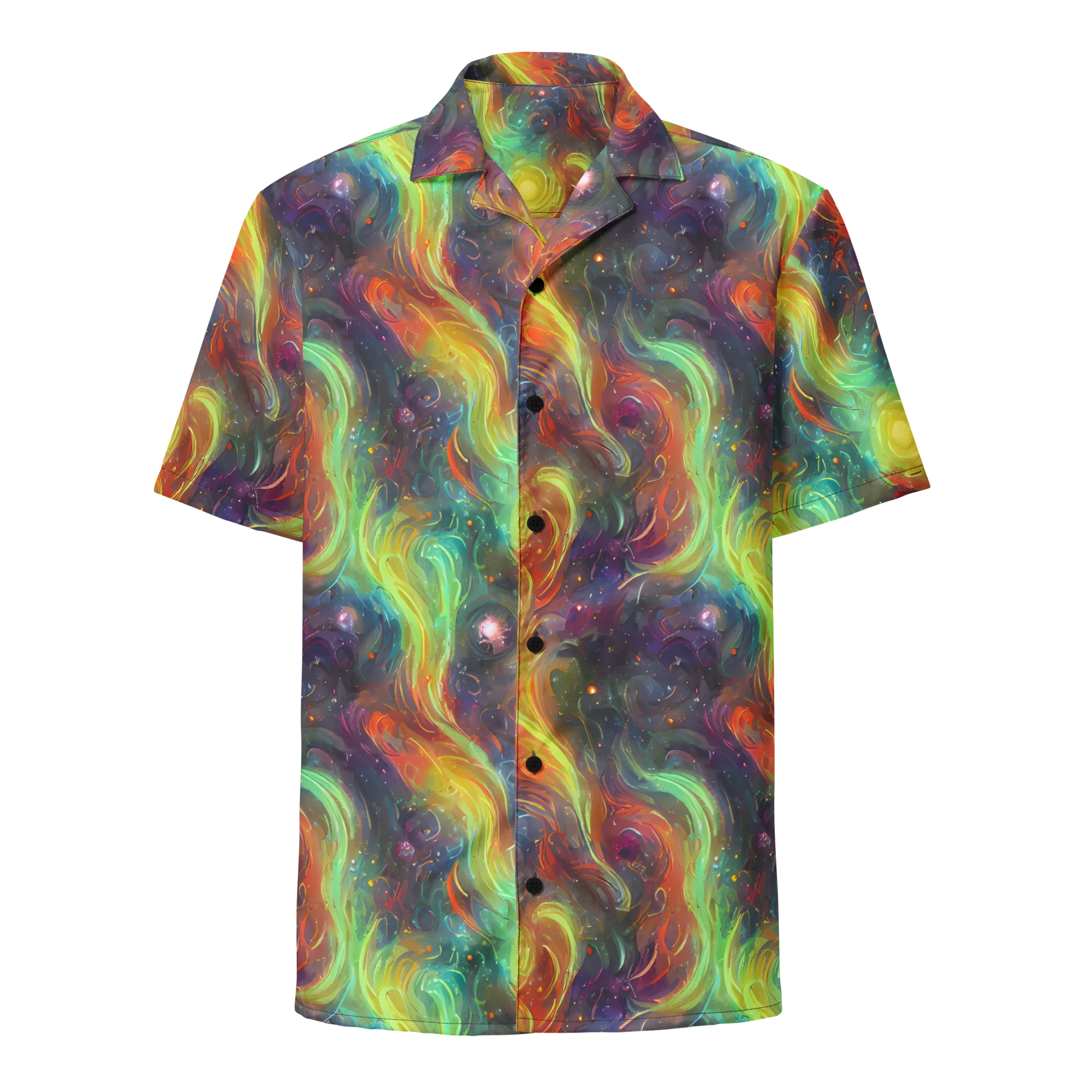 Dreamfire Spiral on Button Shirt — Front
