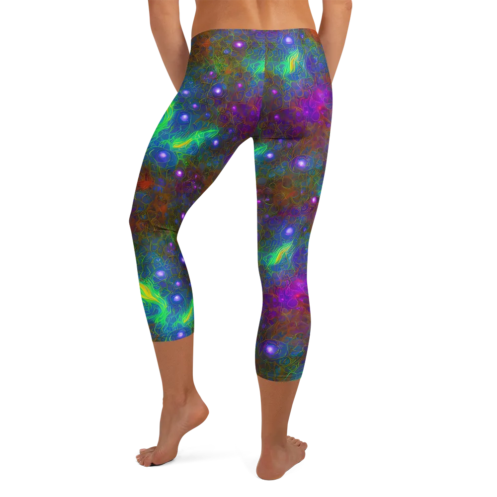 Orbital Thicket on Capri Leggings — Back