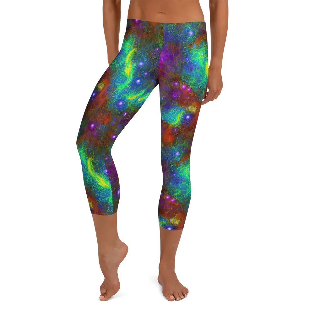 Orbital Thicket on Capri Leggings — Front