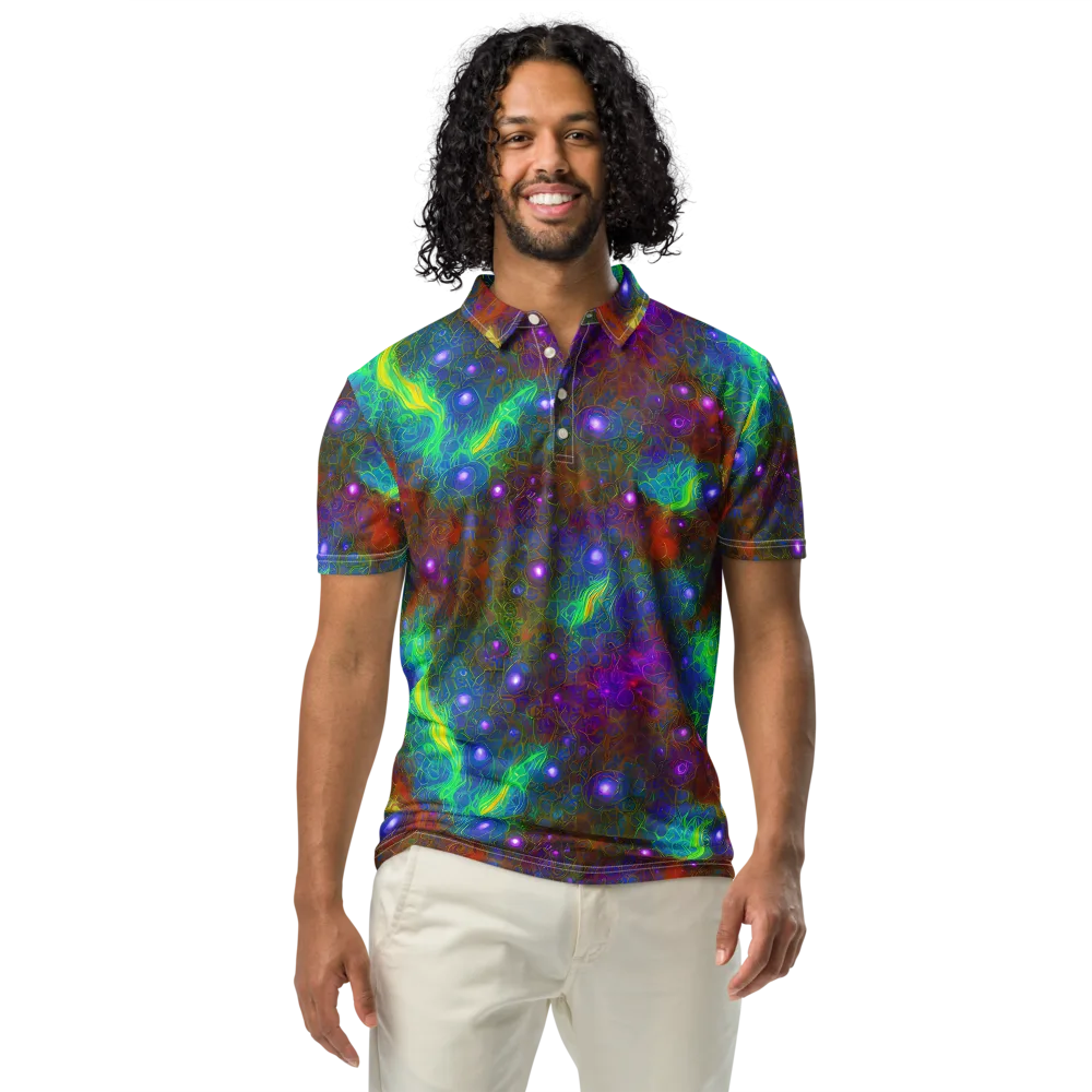 Orbital Thicket on Men's Slim Fit Polo Shirt — Front