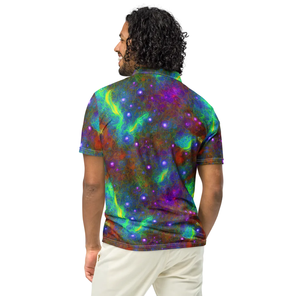 Orbital Thicket on Men's Slim Fit Polo Shirt — Back