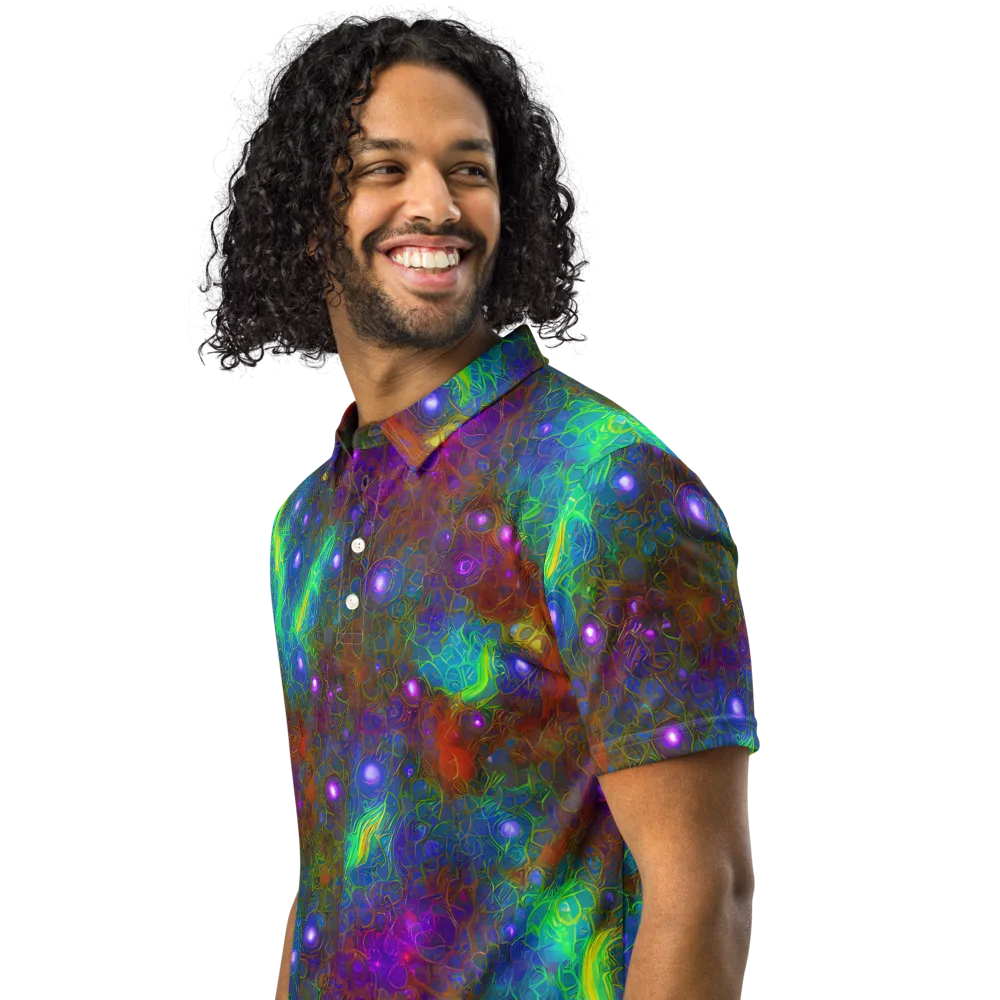 Orbital Thicket on Men's Slim Fit Polo Shirt — Left Front