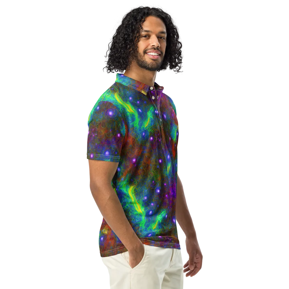 Orbital Thicket on Men's Slim Fit Polo Shirt — Right Front