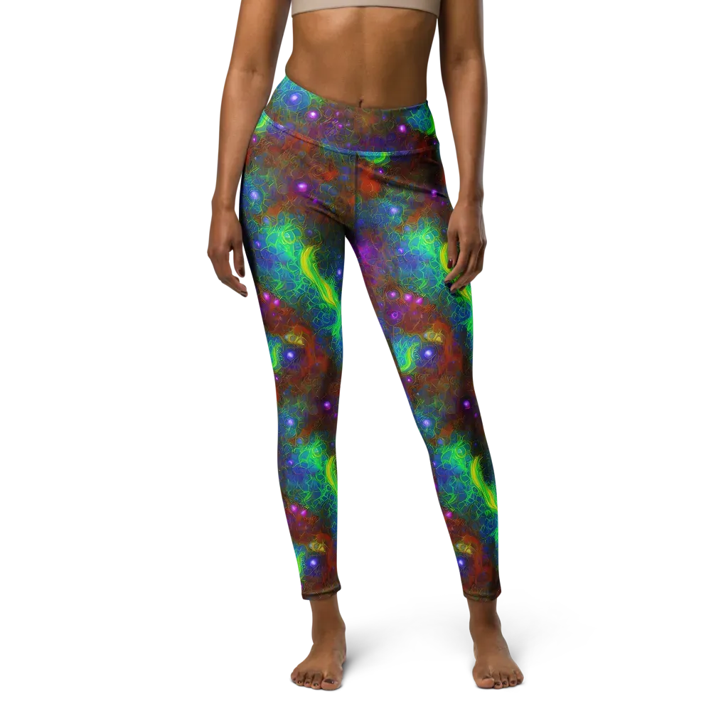 Orbital Thicket on Yoga Leggings — Front