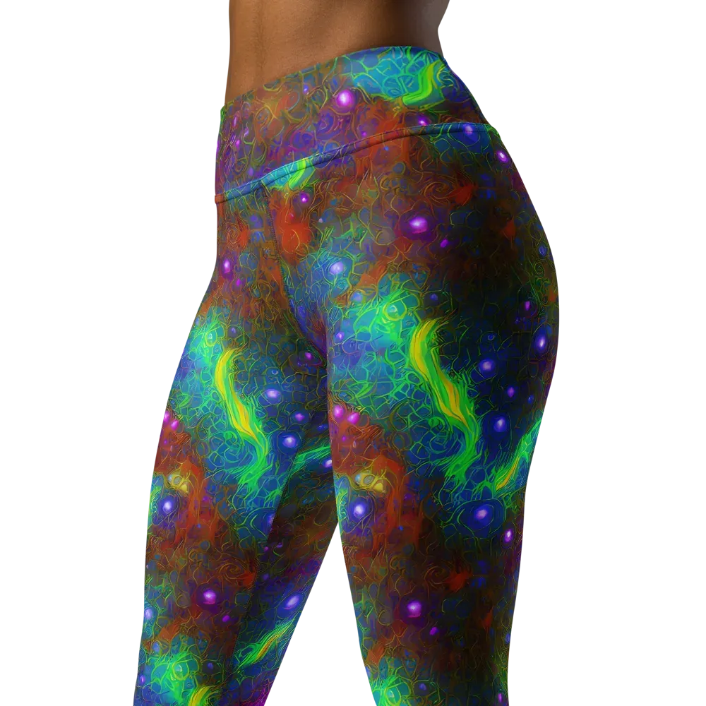 Orbital Thicket on Yoga Leggings — Left Front