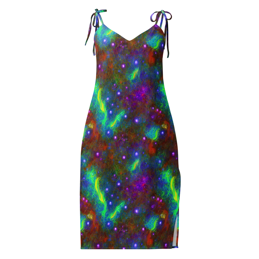 Orbital Thicket on Slip Dress — Front
