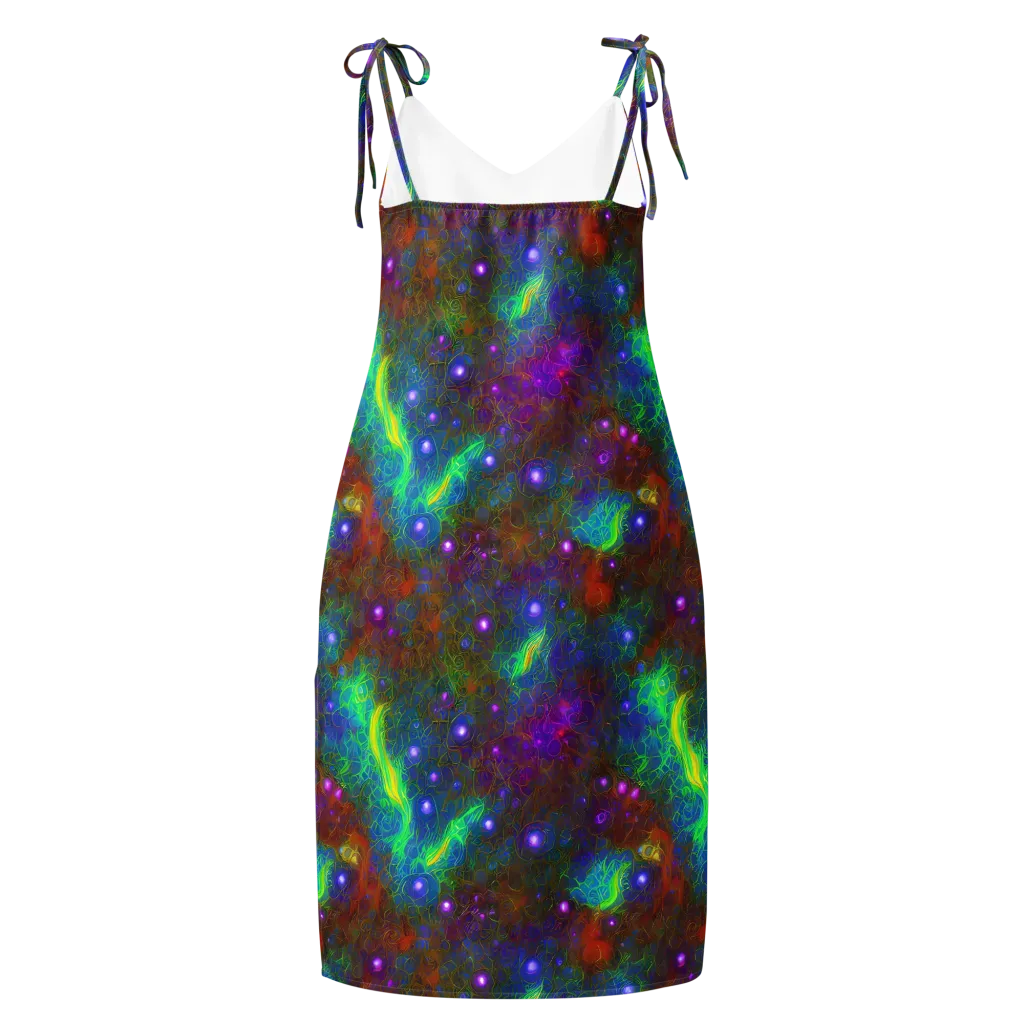 Orbital Thicket on Slip Dress — Back