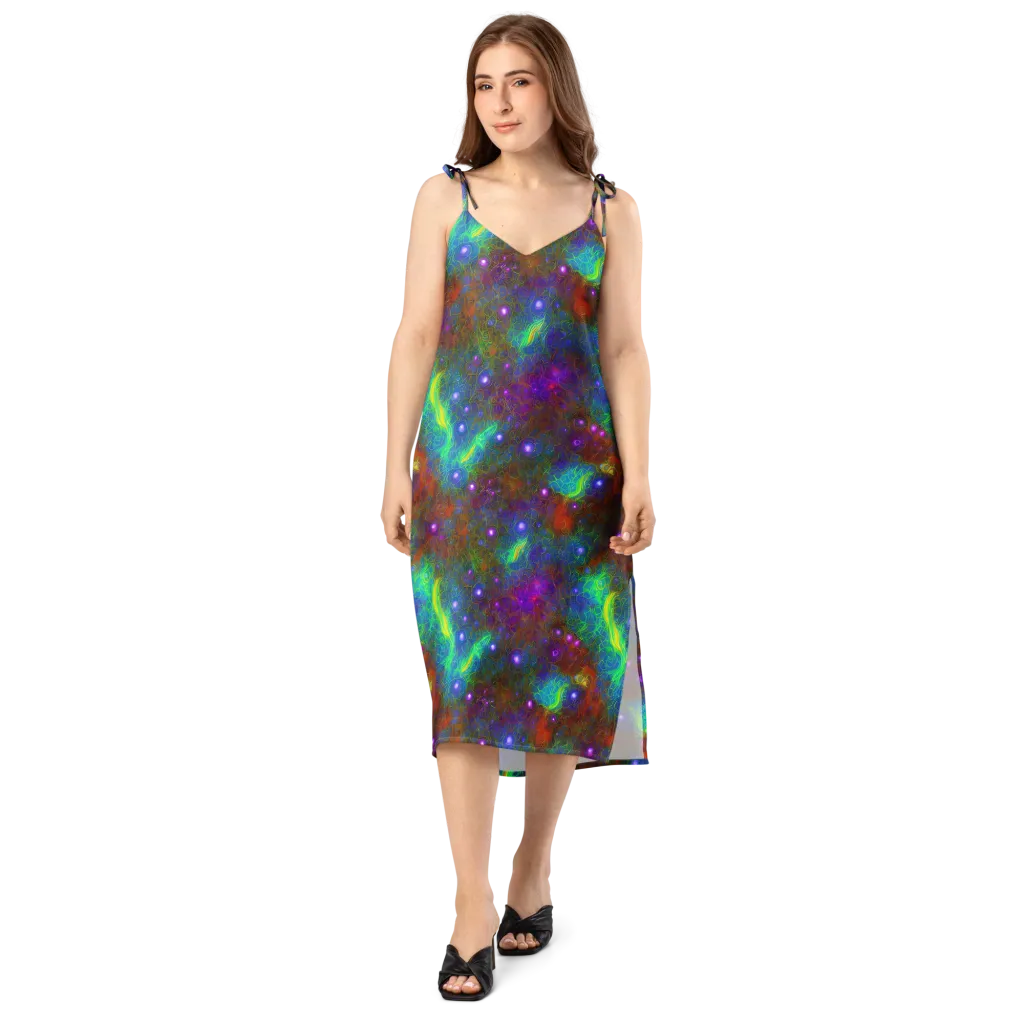 Orbital Thicket on Slip Dress — Front