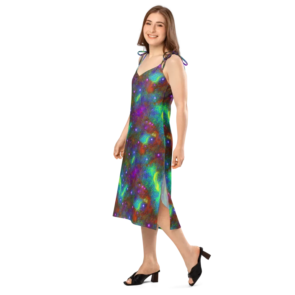 Orbital Thicket on Slip Dress — Left Front