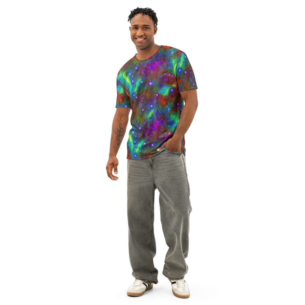 Orbital Thicket on Men's Cotton Crew Neck T-Shirt — Front