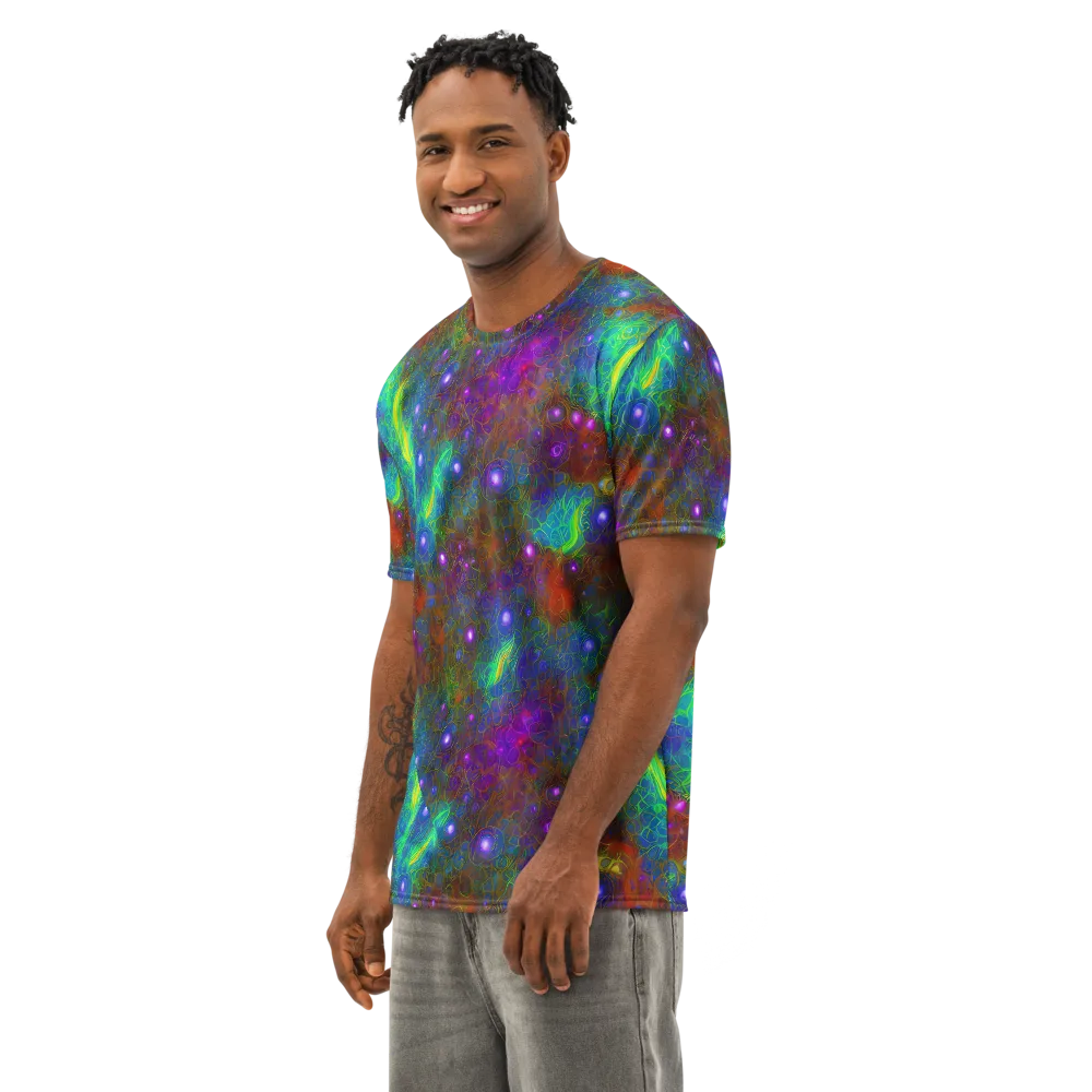Orbital Thicket on Men's Cotton Crew Neck T-Shirt — Left Front