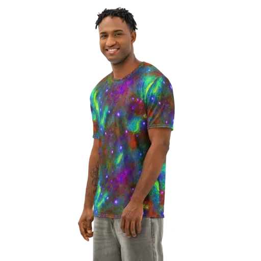 Orbital Thicket on a Men's Cotton Crew Neck T-Shirt