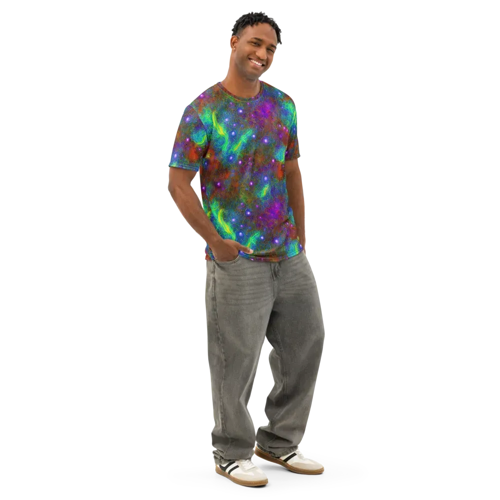 Orbital Thicket on Men's Cotton Crew Neck T-Shirt — Right Front