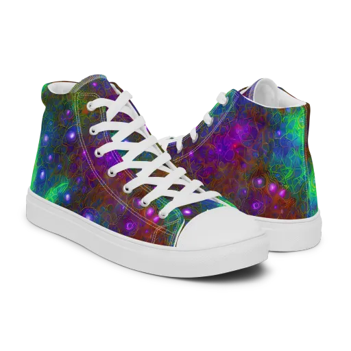 Orbital Thicket on a Men's High Top Canvas Shoes
