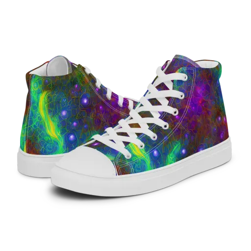 Orbital Thicket on a Women's High Top Canvas Shoes
