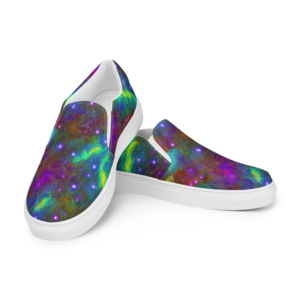 Orbital Thicket on Men's Slip-On Canvas Shoes — Left Front