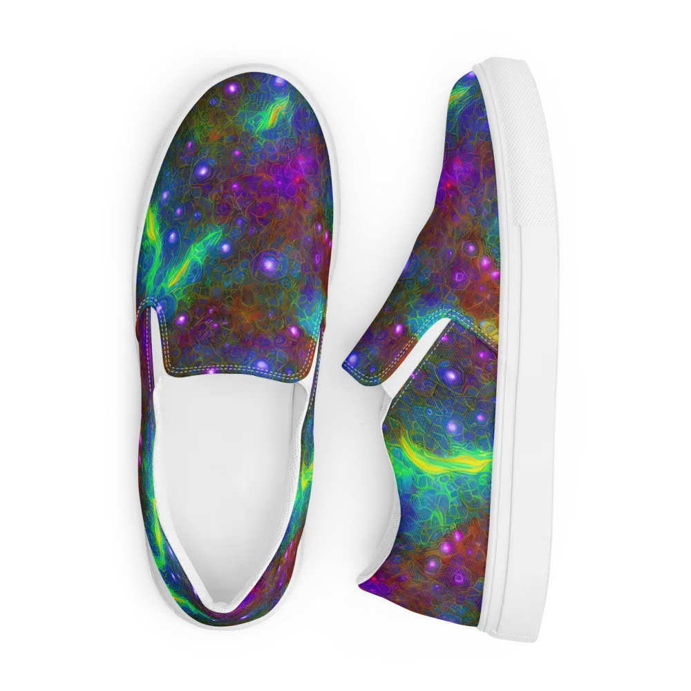 Orbital Thicket on Men's Slip-On Canvas Shoes — Front