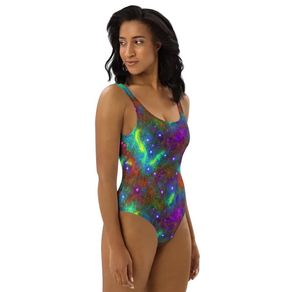 Orbital Thicket on One-Piece Swimsuit — Right