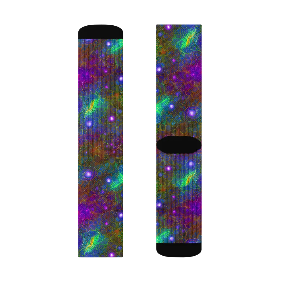 Orbital Thicket on Socks — Left Sock