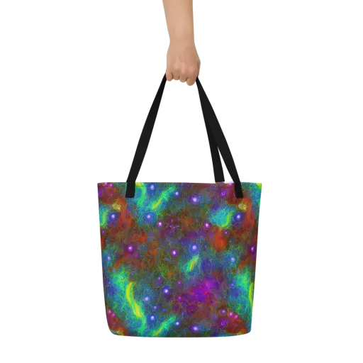 Orbital Thicket on a Large Tote Bag W/ Pocket