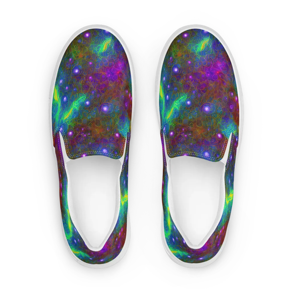 Orbital Thicket on Women's Slip-On Canvas Shoes — Front