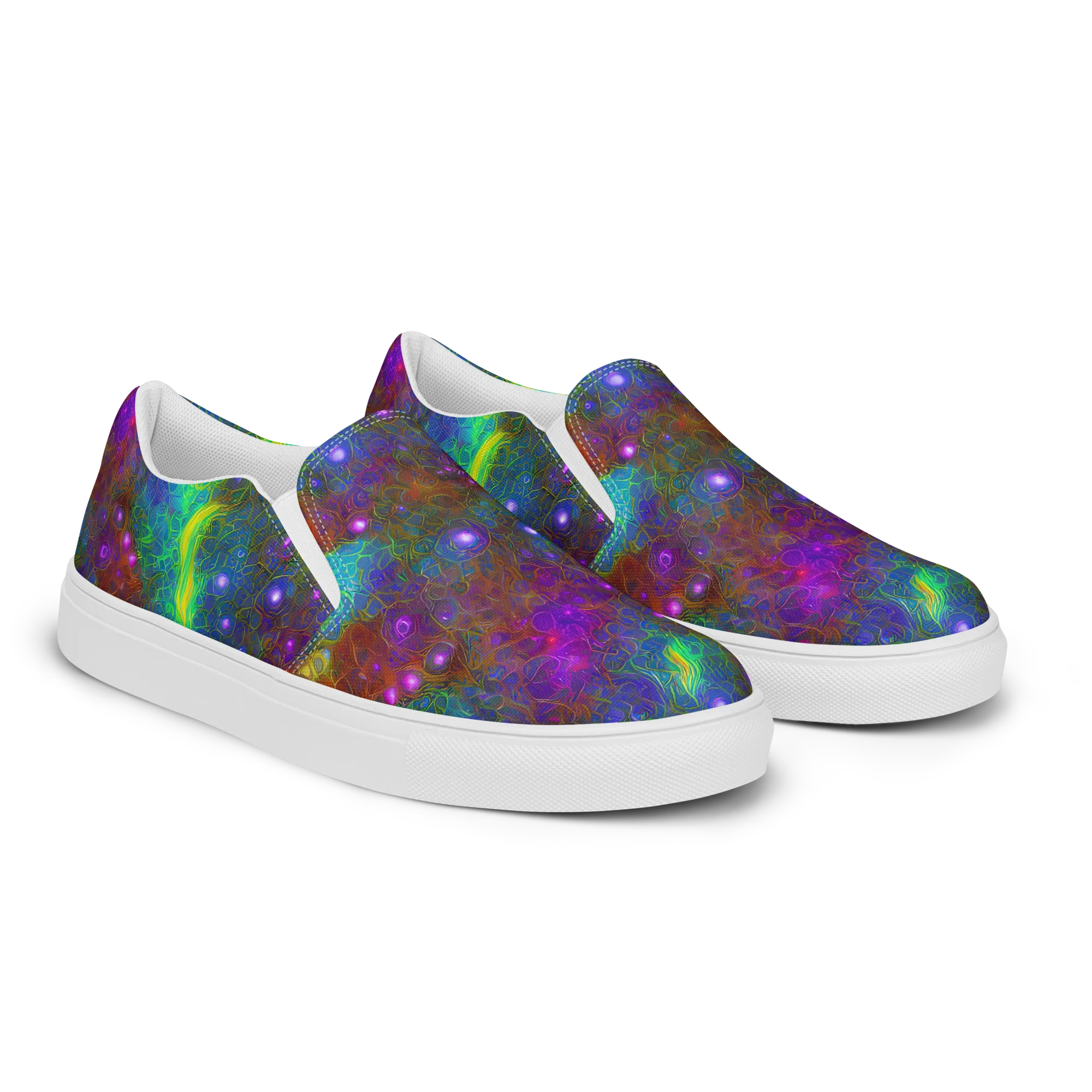 Orbital Thicket on Women's Slip-On Canvas Shoes — Right Front