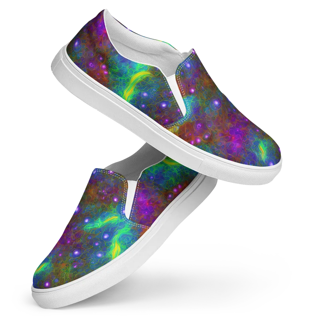 Orbital Thicket on Women's Slip-On Canvas Shoes — Front