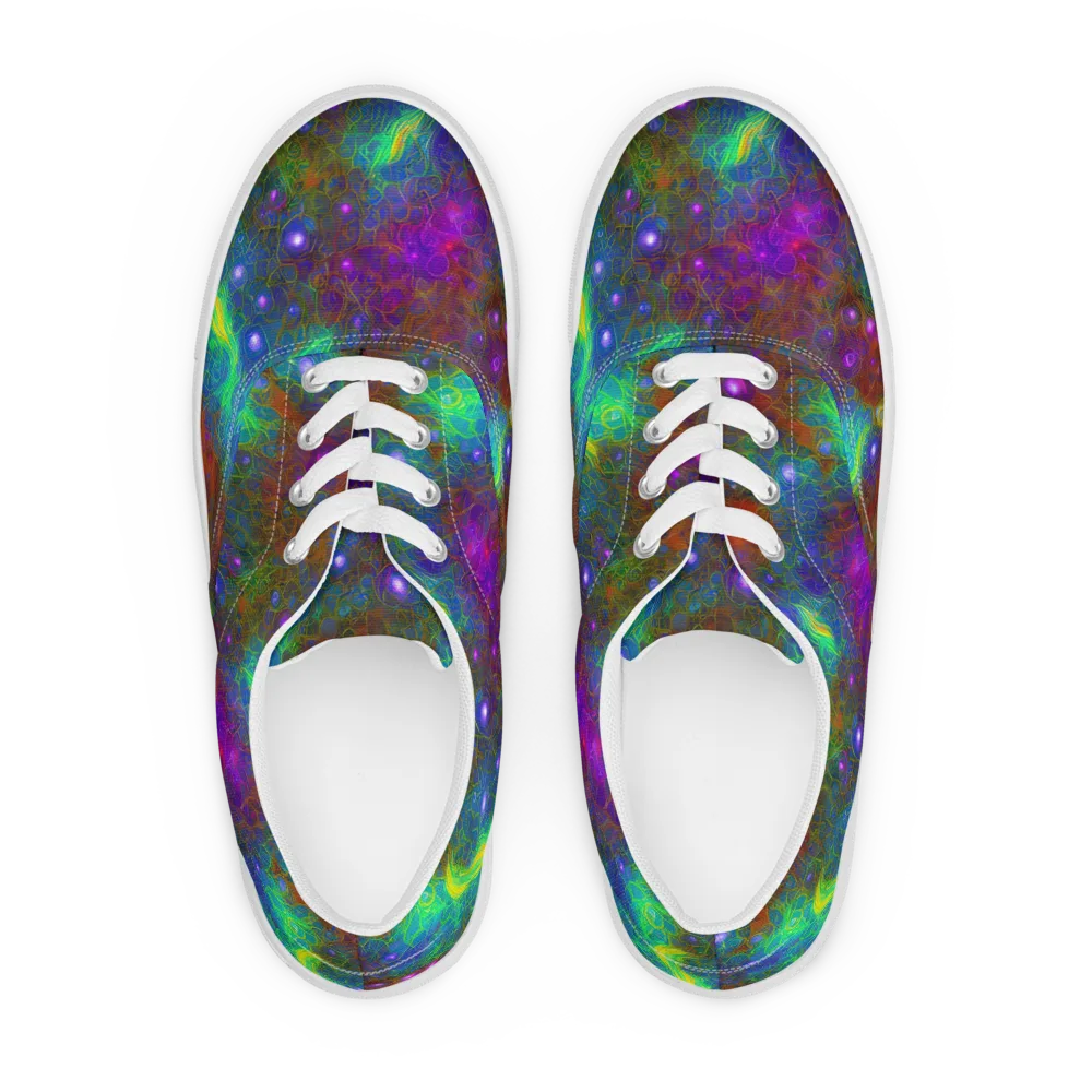 Orbital Thicket on Men's Lace-Up Canvas Shoes — Front