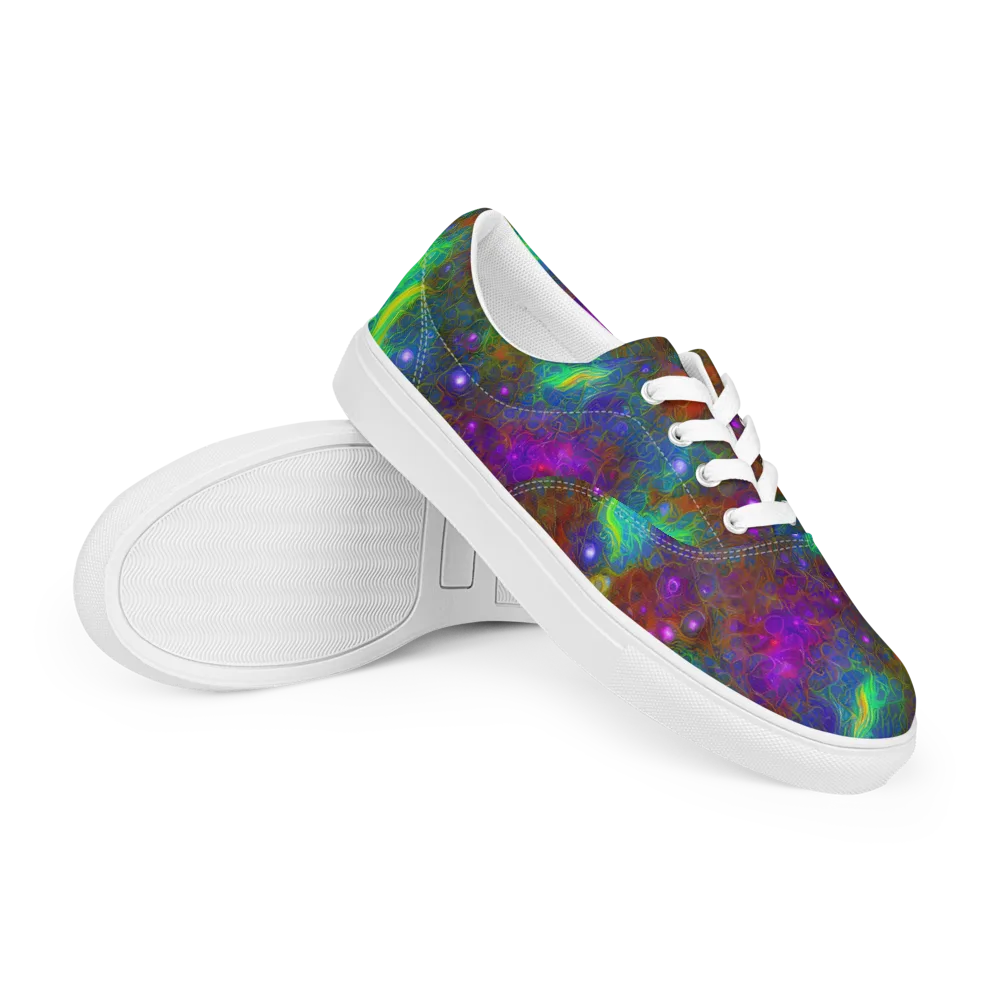 Orbital Thicket on Men's Lace-Up Canvas Shoes — Right Front