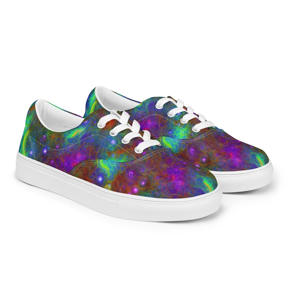 Orbital Thicket on Men's Lace-Up Canvas Shoes — Right Front