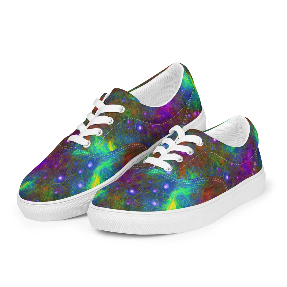 Orbital Thicket on Men's Lace-Up Canvas Shoes — Left Front