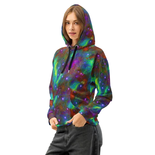 Orbital Thicket on a Cotton Hoodie