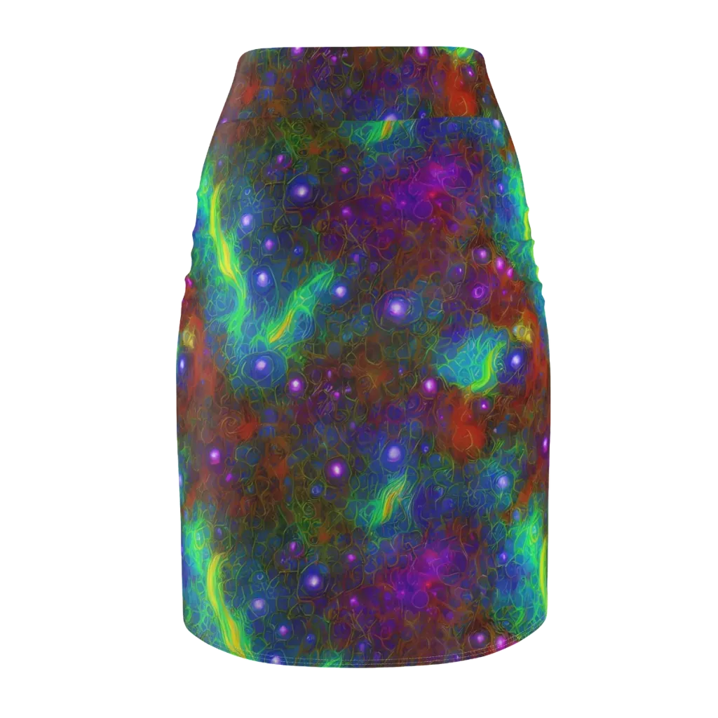 Orbital Thicket on Pencil Skirt — Back