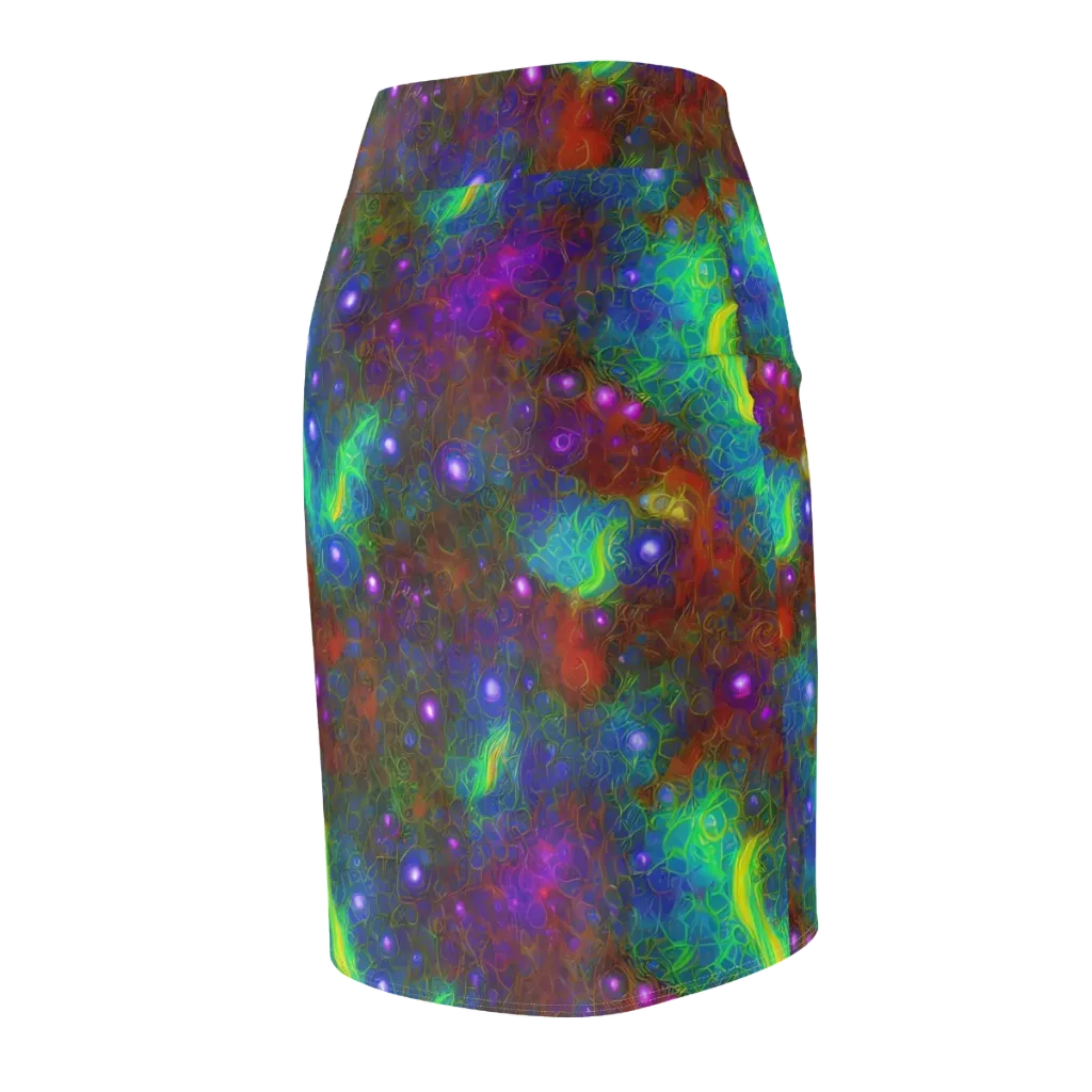 Orbital Thicket on Pencil Skirt — Back Side