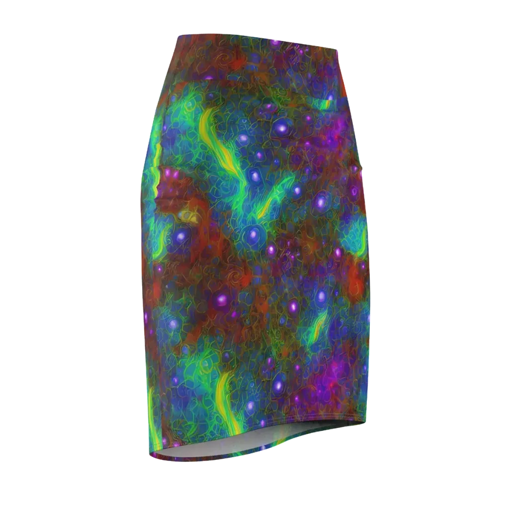 Orbital Thicket on Pencil Skirt — Front Side