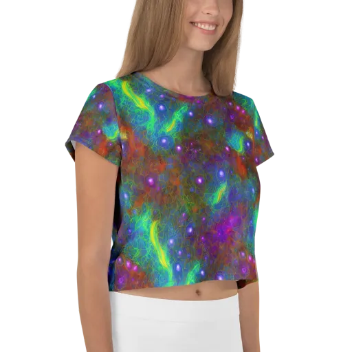 Orbital Thicket on a Crop Tee