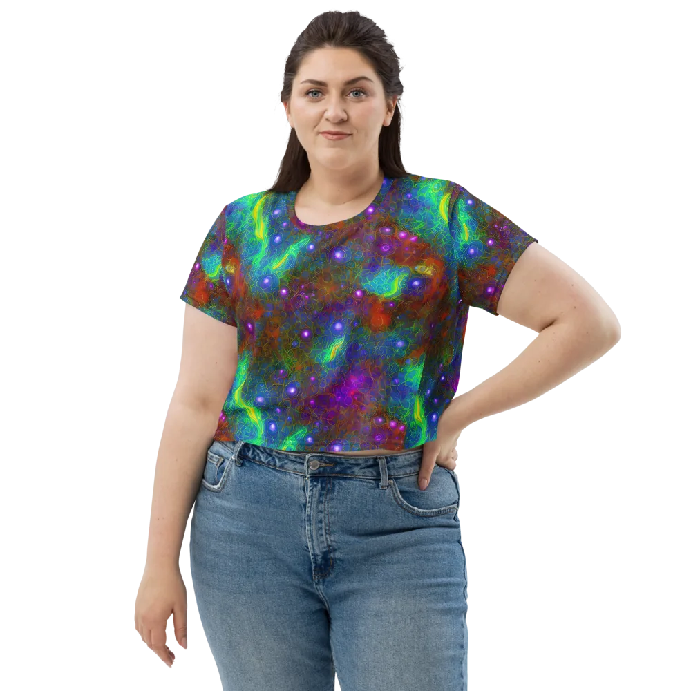 Orbital Thicket on Crop Tee — Front