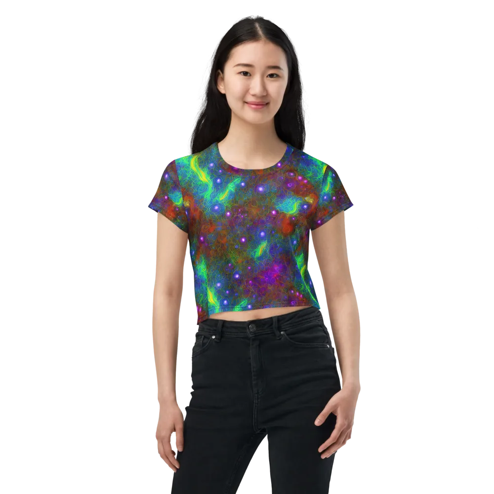 Orbital Thicket on Crop Tee — Front