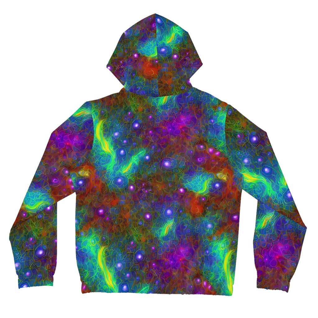 Orbital Thicket on Women's Full-Zip Hoodie — Back
