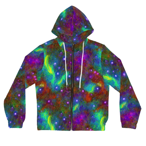 Orbital Thicket on a Women's Full-Zip Hoodie