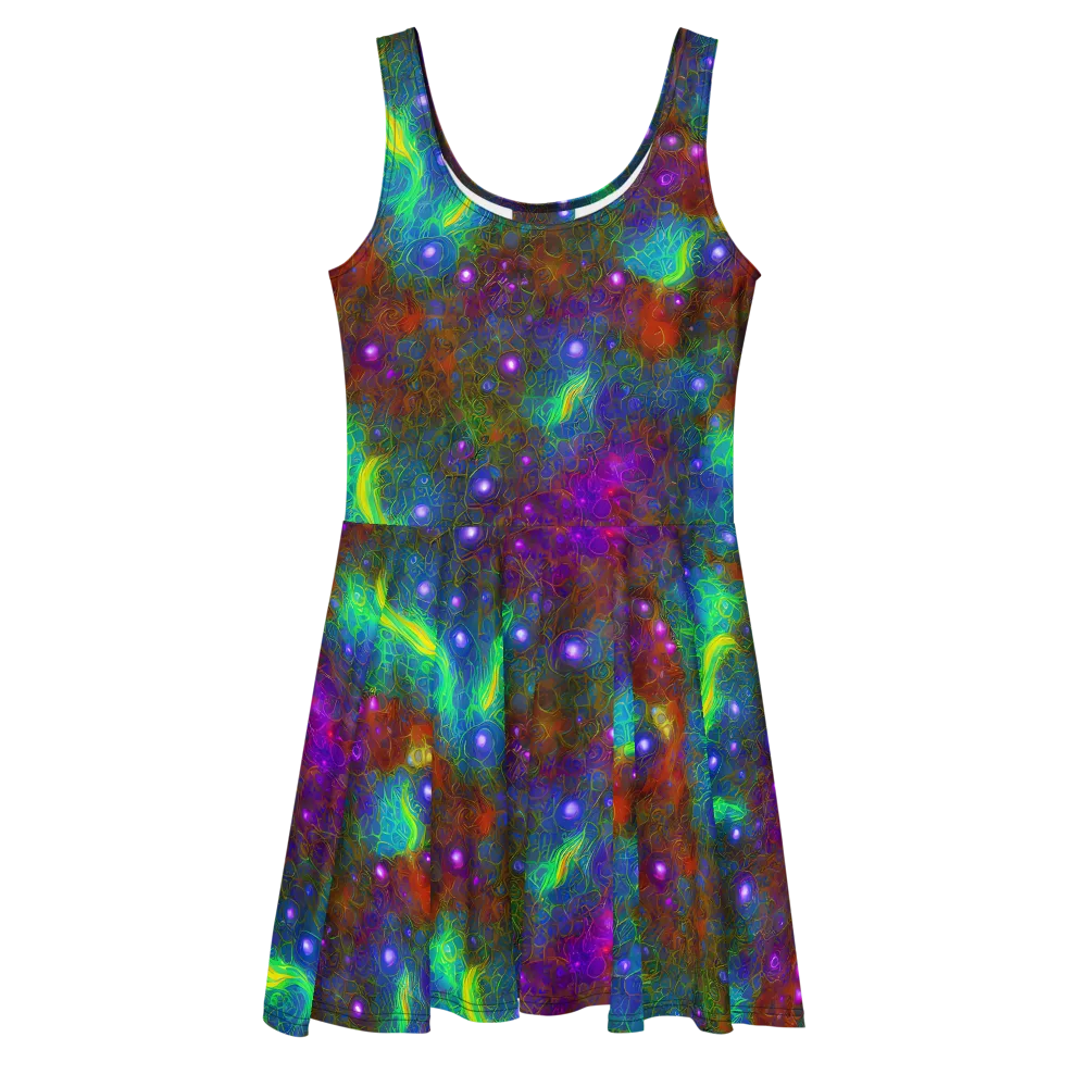 Orbital Thicket on Skater Dress — Front